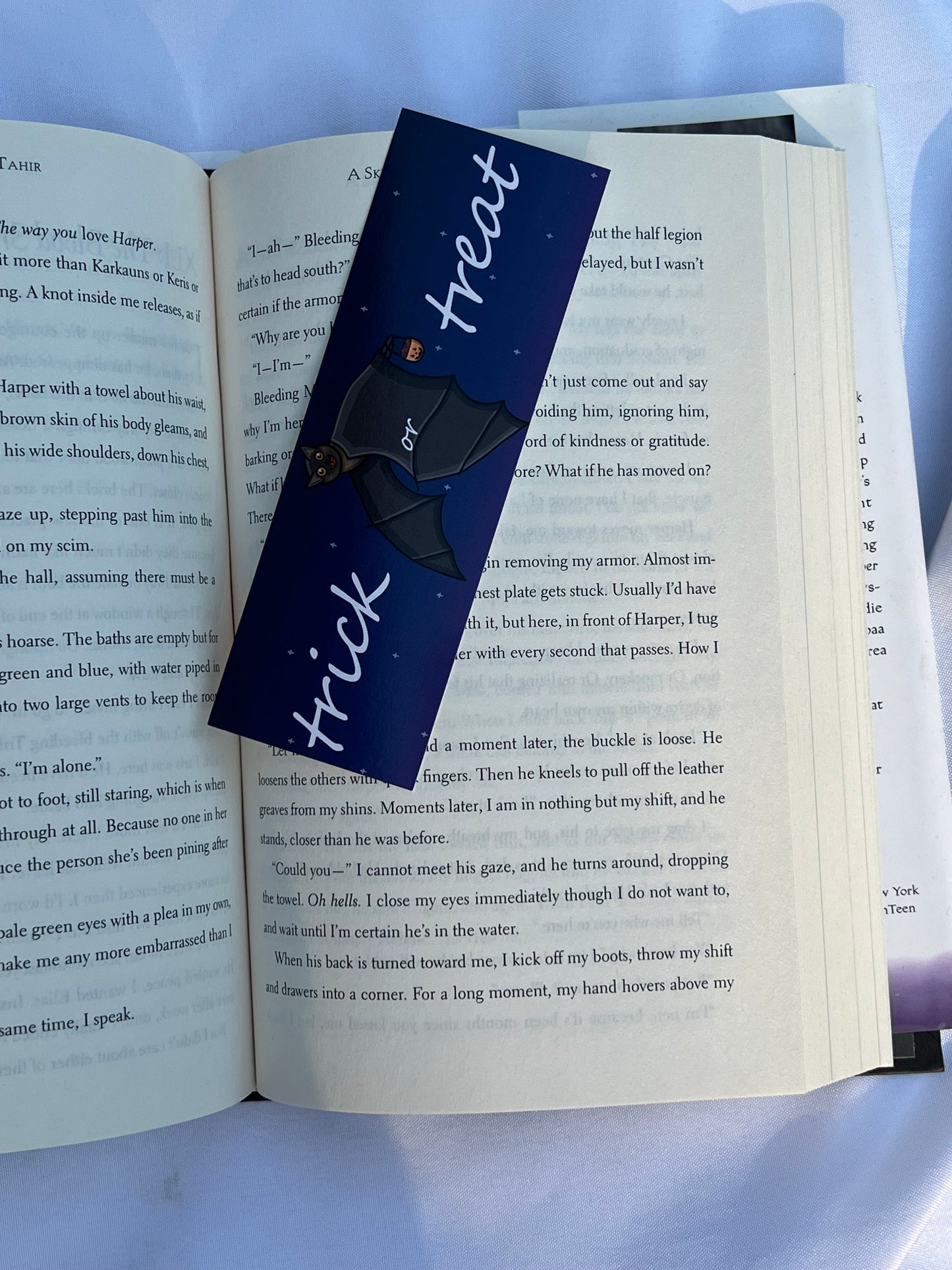 Halloween Bat Trick or Treat Bookmark