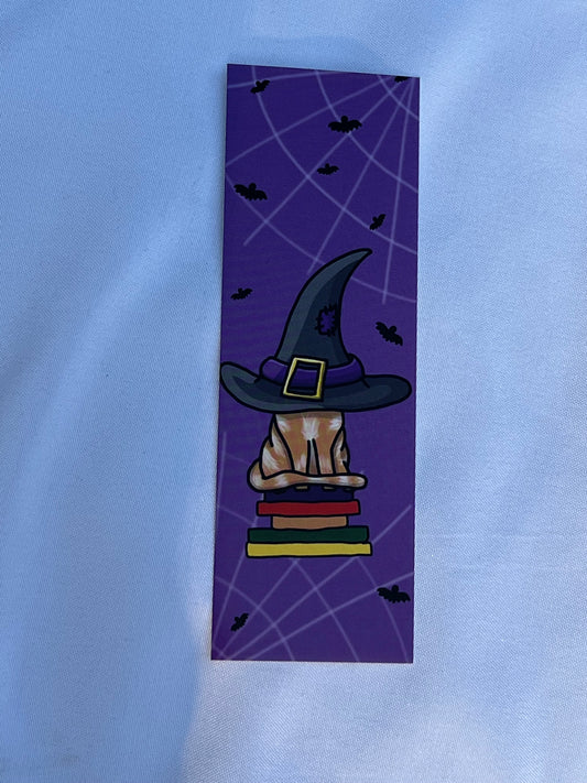 Halloween Cat Wearing a Hat Bookmark