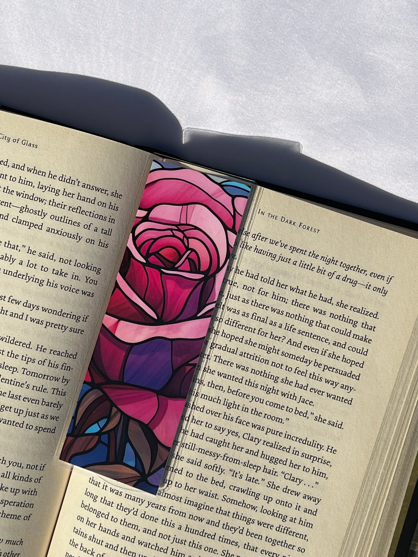 Stained Glass Rose Bookmark